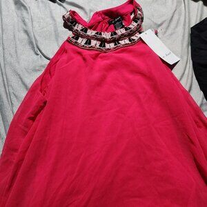 Passion pink top. Large